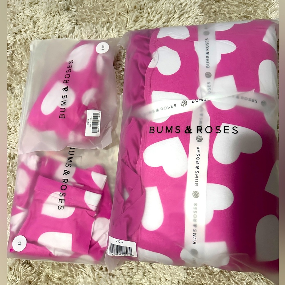 Bums & Roses set! 3-6mos zippy, 3t two piece set, and blanket